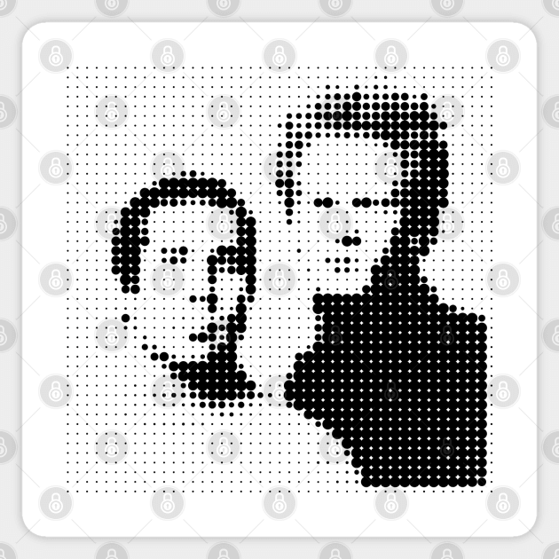 Simon & Garfunkel / Minimalist Graphic Artwork Design Sticker by saudade